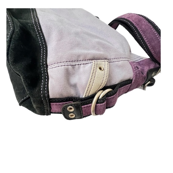 LUCKY Brand Floral Canvas Shoulder Bag - Purple and Black - Picture 4 of 9